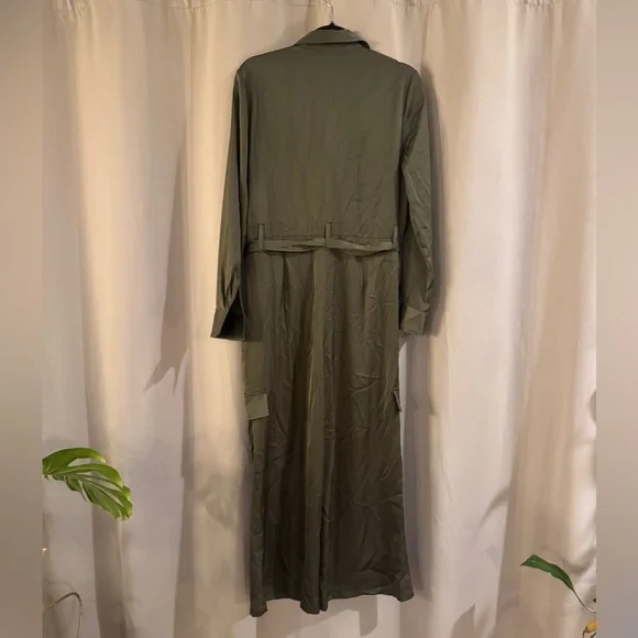 NWT Scoop Olive Green Women's Utility Jumpsuit - Picture 4 of 10